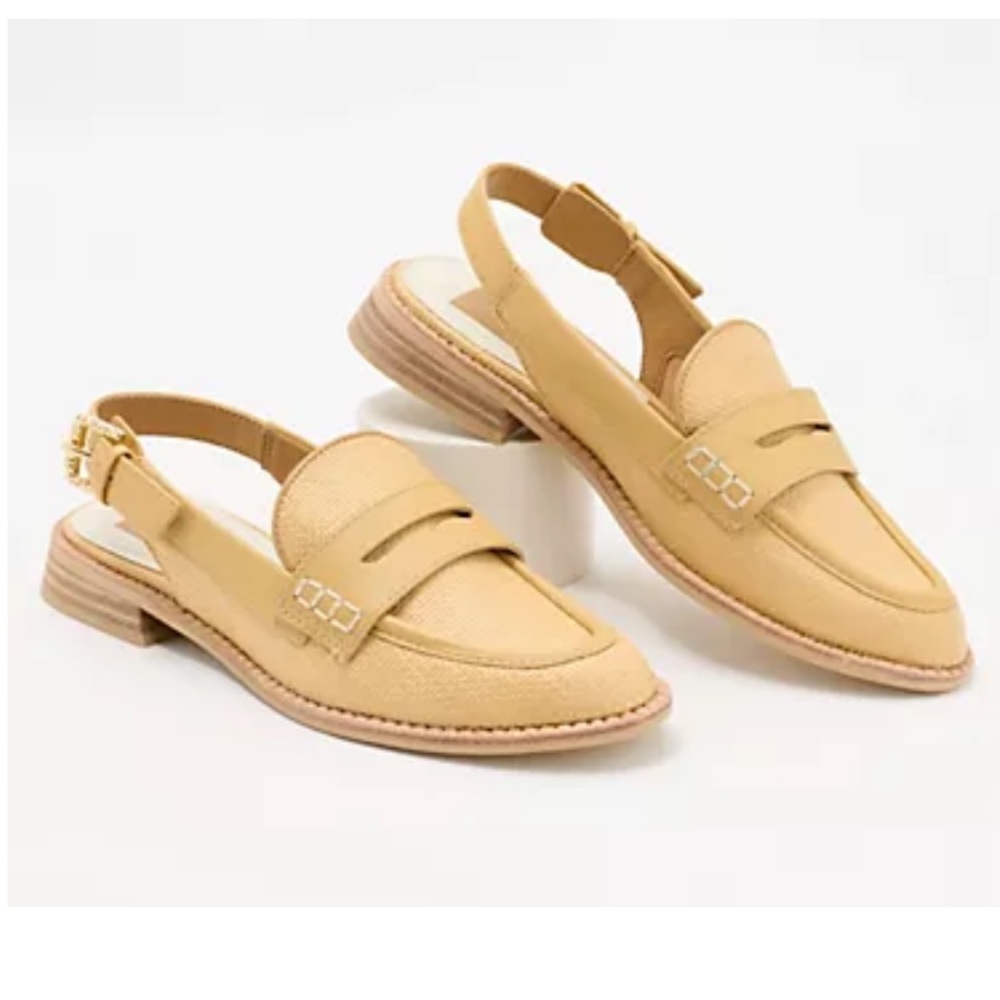 Dolce Vita Hardi Natural Slingback Loafer Flats - Size 8
